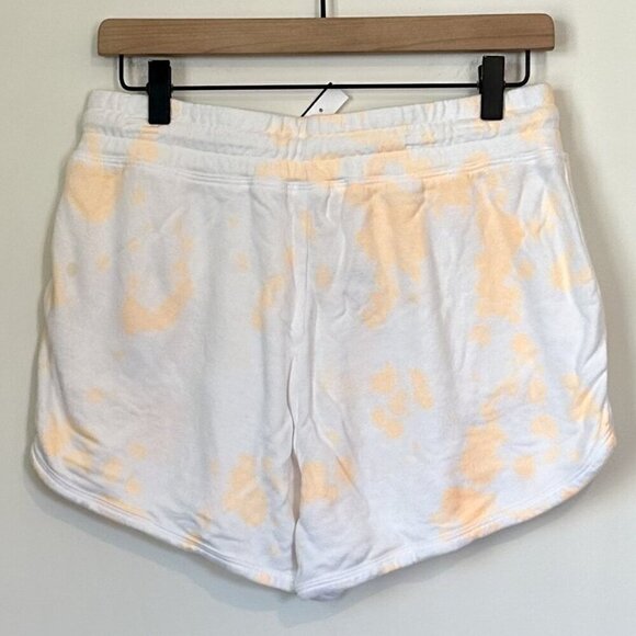 NWT Sundry Drawstring Waist Terry Sweat Shorts White Orange Cream Tie Dye - 2(M) - Picture 8 of 9